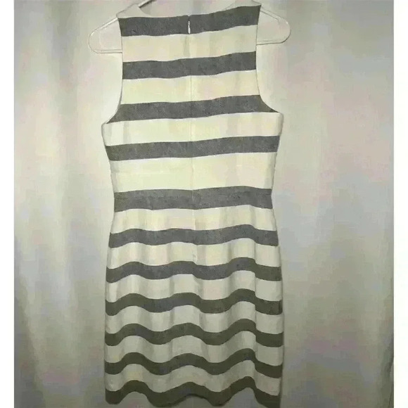 J. Crew Dresses & Skirts - J. Crew Women's Gray Striped Sleeveless Sheath Midi Dress Size 4